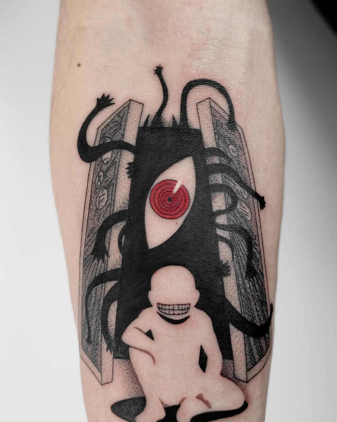 Tattoo by @rika.loli.lady — blackwork, anime