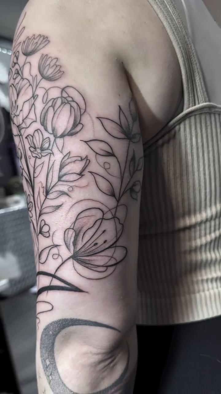 Tattoo by @jewelstattoos_ — fine_line, black_and_grey