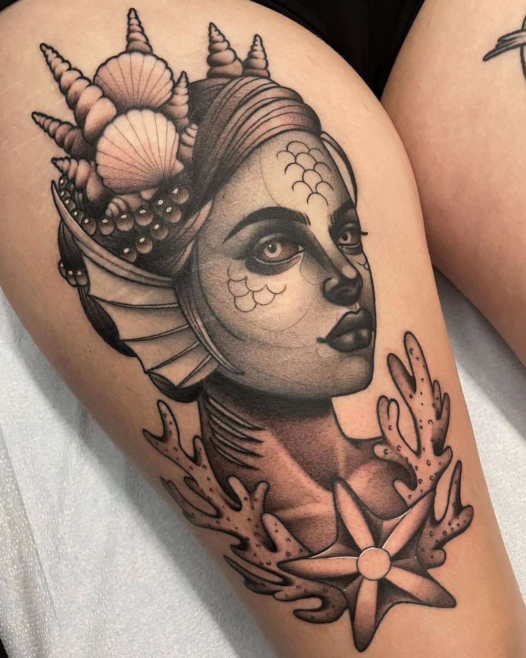 Tattoo by @amyjeantattoos — black_and_grey, realism