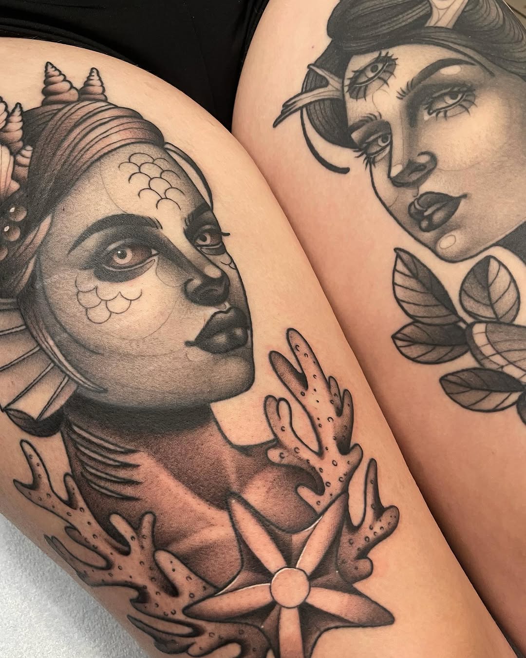 Tattoo by @amyjeantattoos — black_and_grey, realism