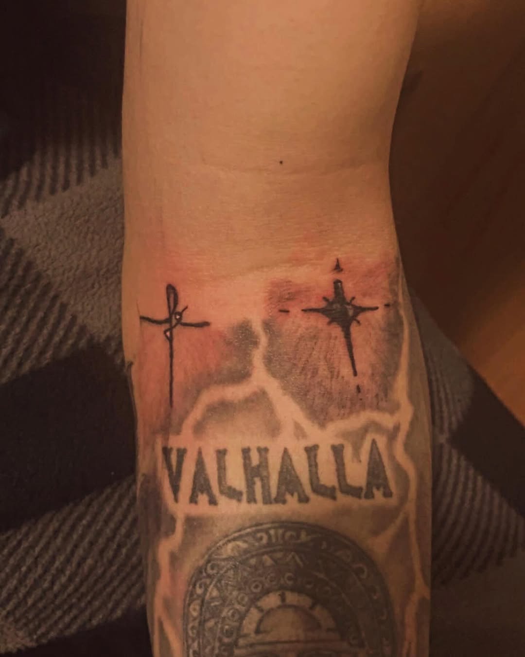 Tattoo by @dba_tattoos — lettering_script, black_and_grey