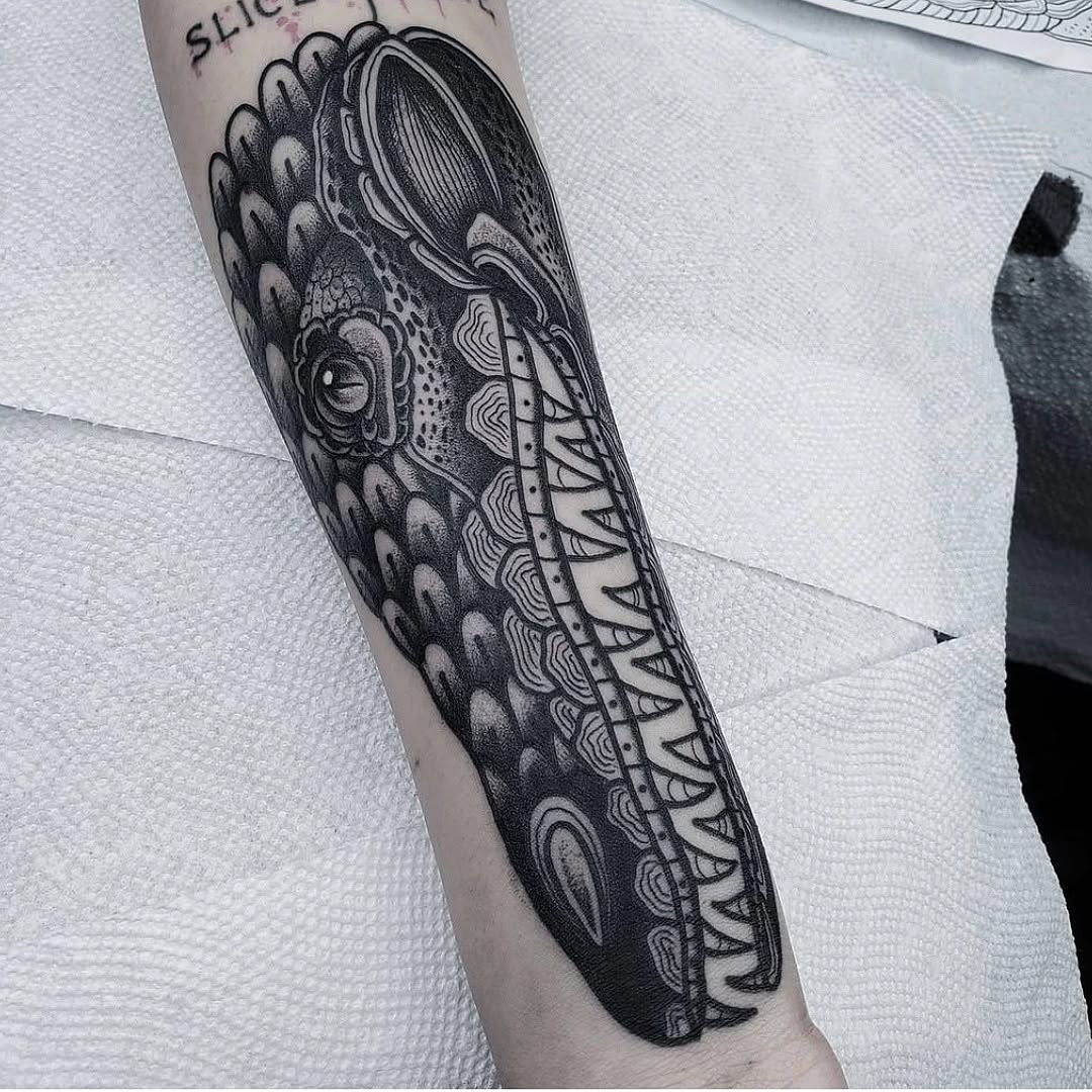 Tattoo by @ohtanyagee — blackwork, ornamental