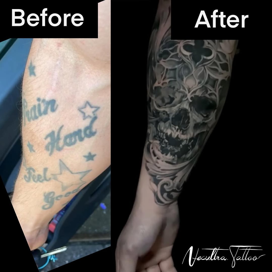 Tattoo by @necultra.tattoo — black_and_grey, realism
