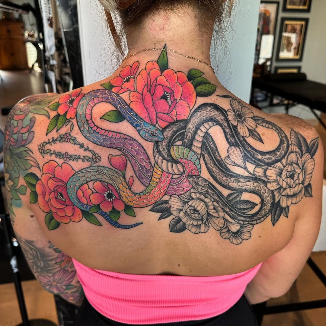 Tattoo by @scaley_j — illustrative, black_and_grey