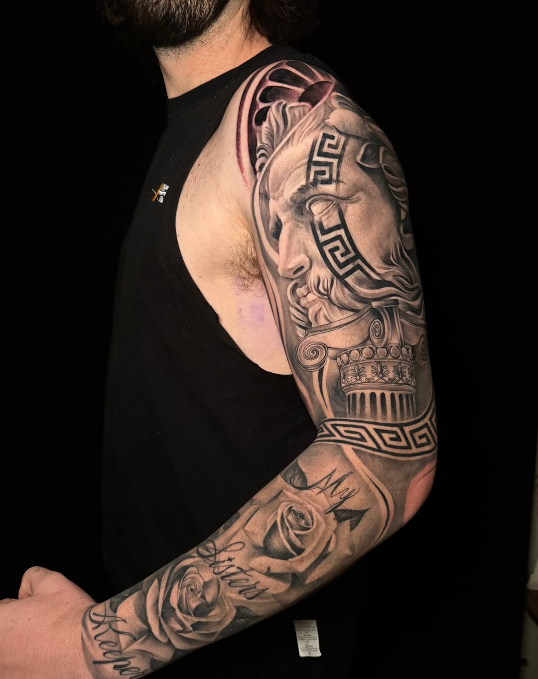 Tattoo by @georgetattooartist — black_and_grey, realism