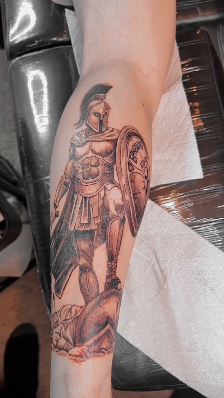 Tattoo by @saint_ink2023 — realism, black_and_grey