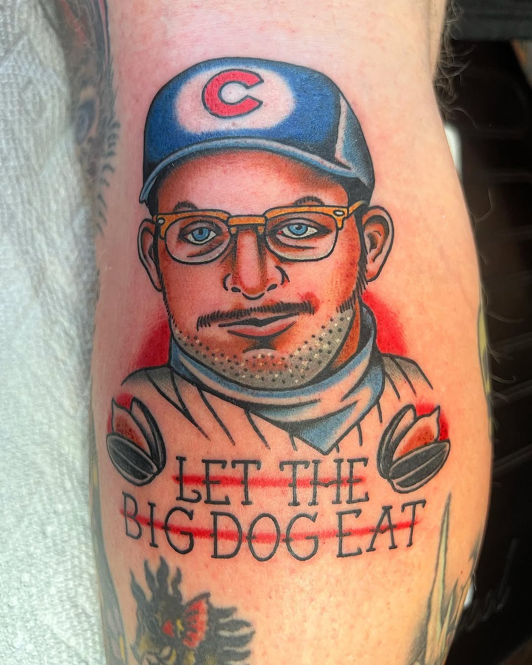 Tattoo by @brice_hamm — realism, lettering_script