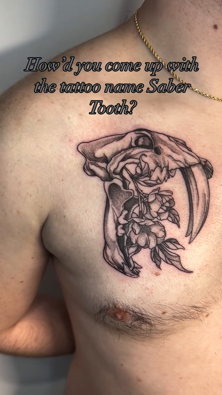 Tattoo by @saber_tooth_tattoo โ realism, black_and_grey