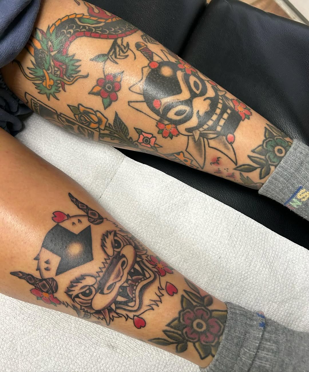 Tattoo by @paintingtattoos — american_traditional, illustrative