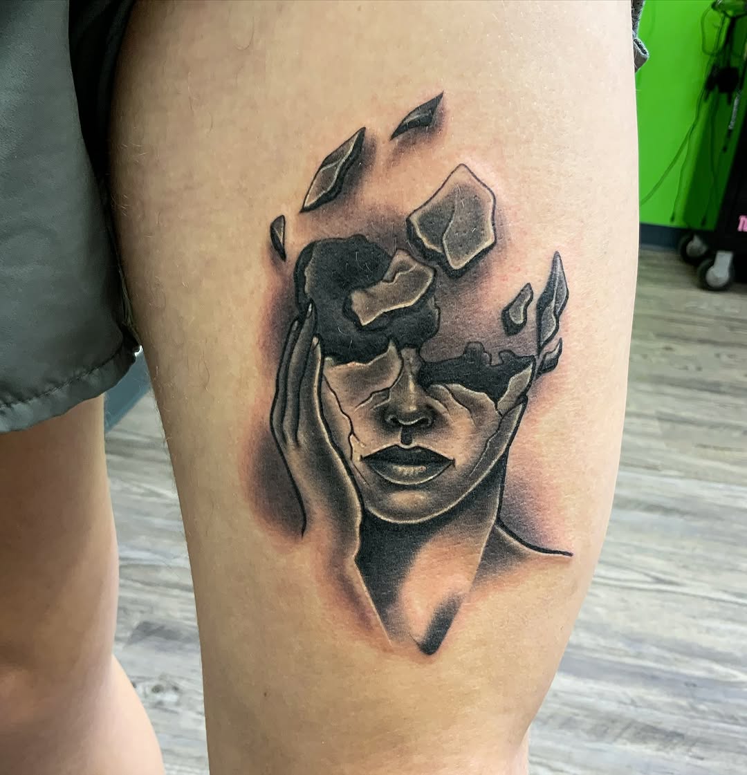 Tattoo by @garlandt35 — black_and_grey, realism