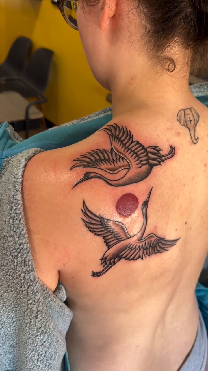 Tattoo by @queenieink โ japanese_irezumi, black_and_grey