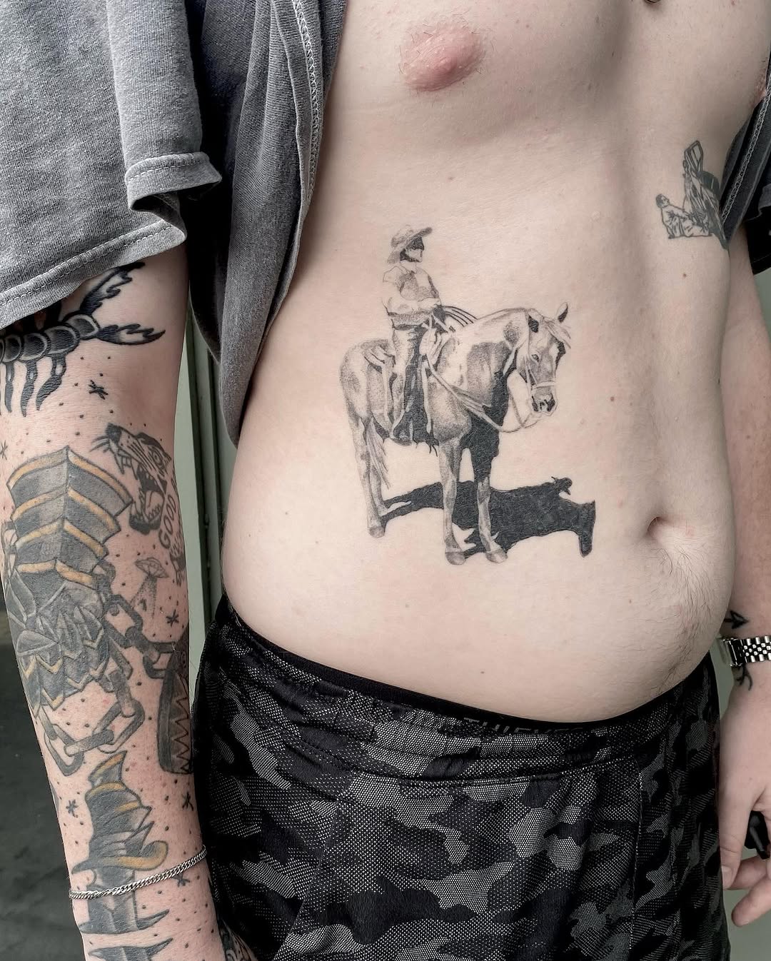 Tattoo by @truett_ink — realism, black_and_grey