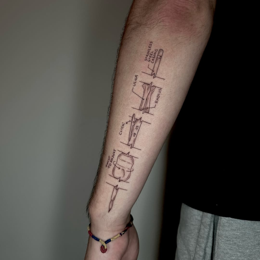 Tattoo by @mortatattoos — lettering_script, illustrative