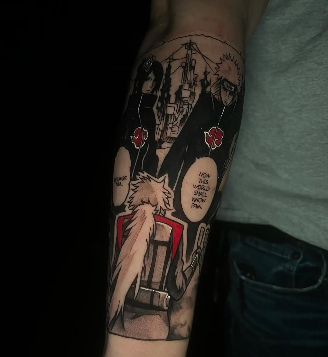 Tattoo by @emi_inks โ anime, black_and_grey