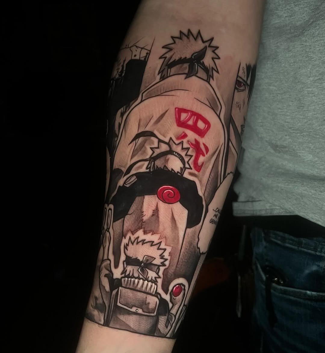 Tattoo by @emi_inks โ anime, black_and_grey