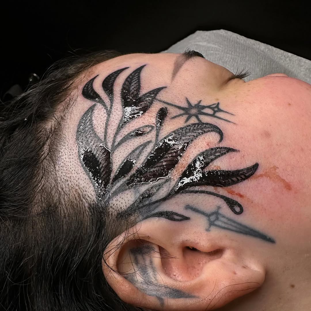 Tattoo by @codydewaldtattooer โ blackwork, black_and_grey