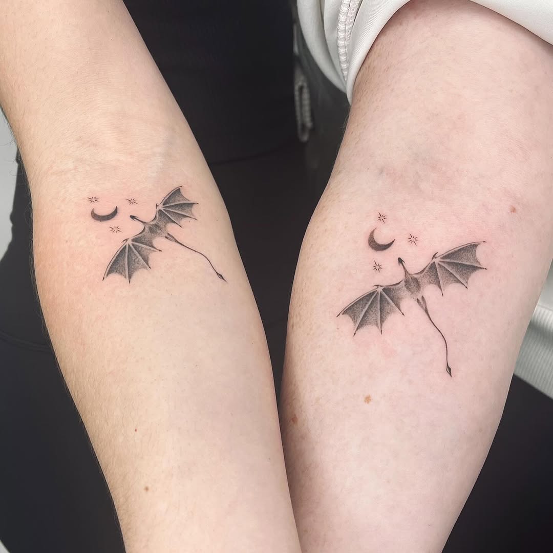 Tattoo by @tats_nina — fine_line, black_and_grey