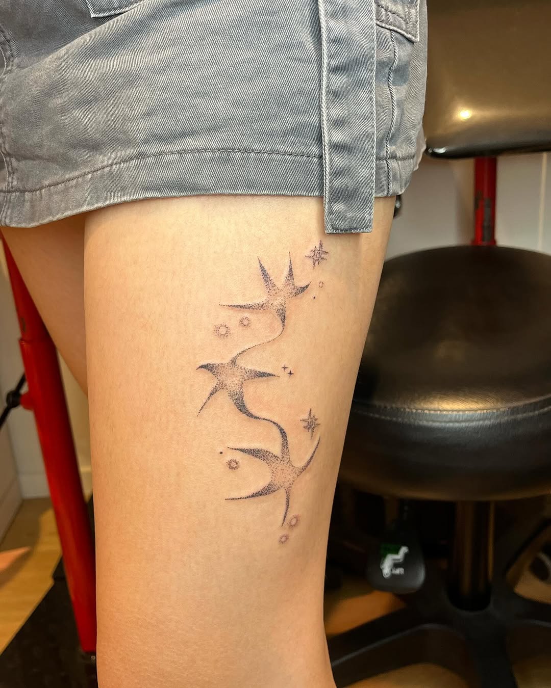 Tattoo by @bokchi_poke — fine_line, dotwork