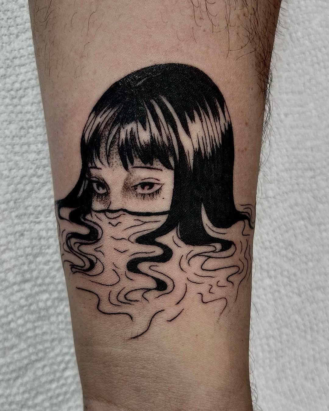 Tattoo by @lildebbie214 — black_and_grey, illustrative