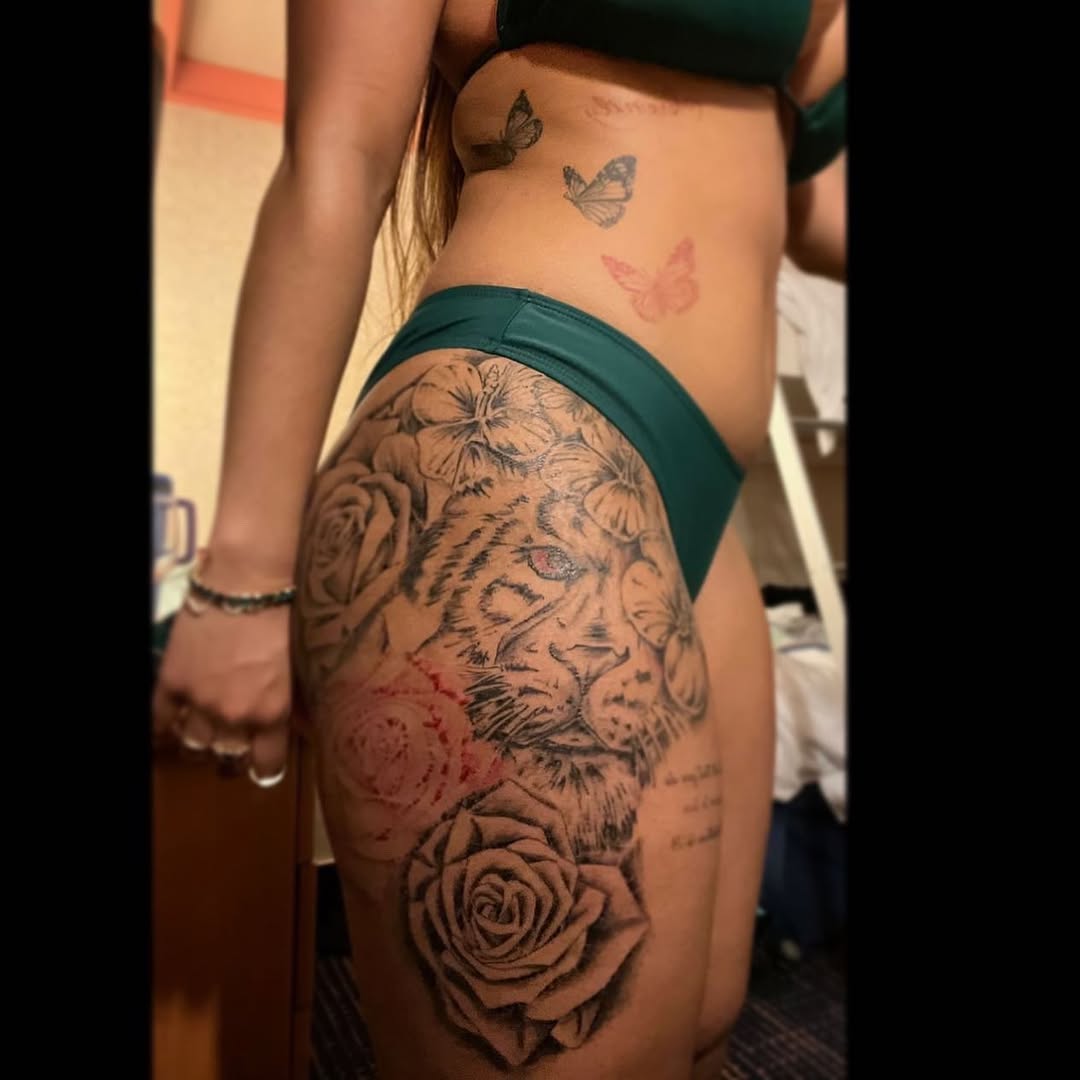 Tattoo by @bluebearrytattoos — black_and_grey, realism