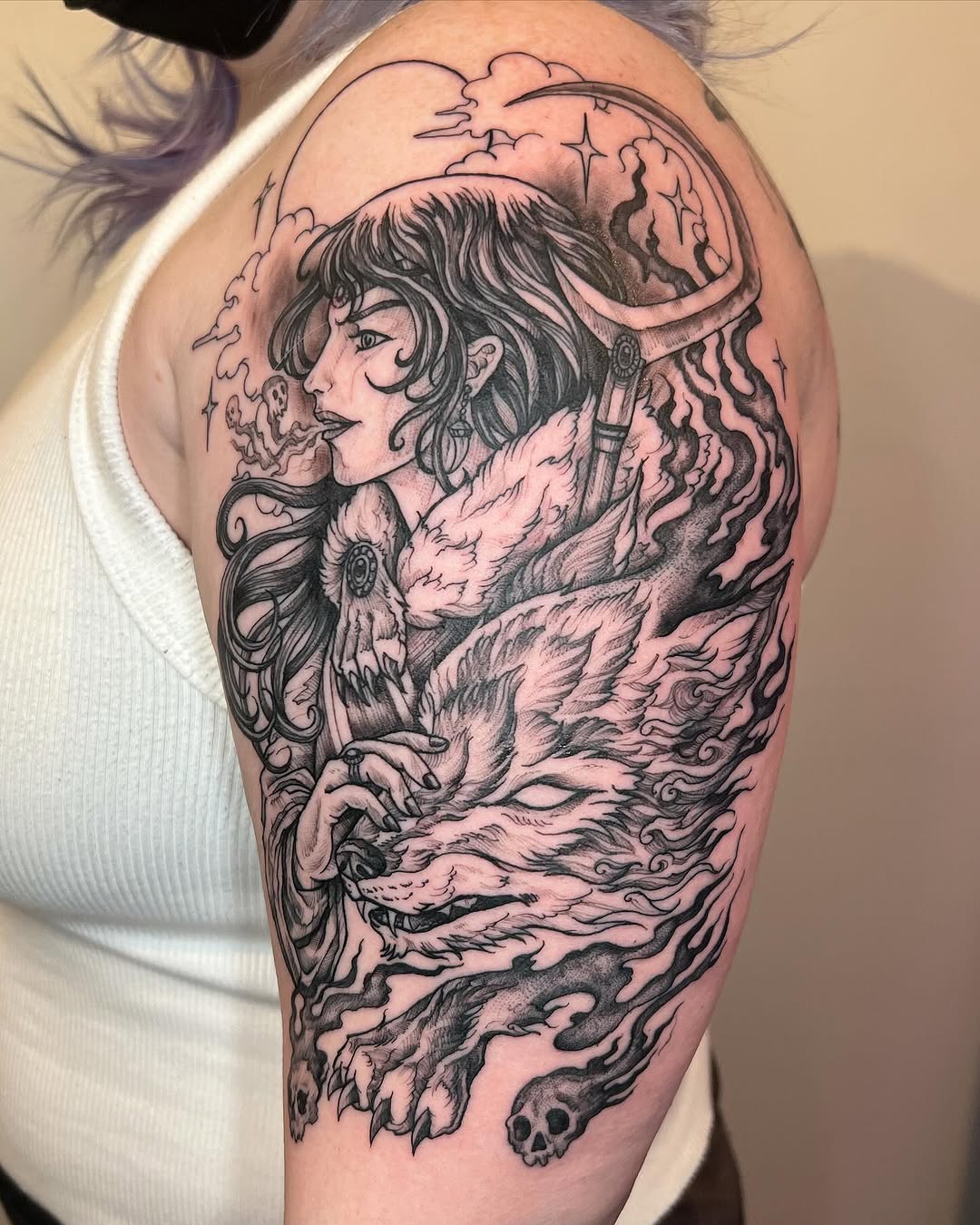 Tattoo by @judeletronik_tattoo — dark_realism, blackwork