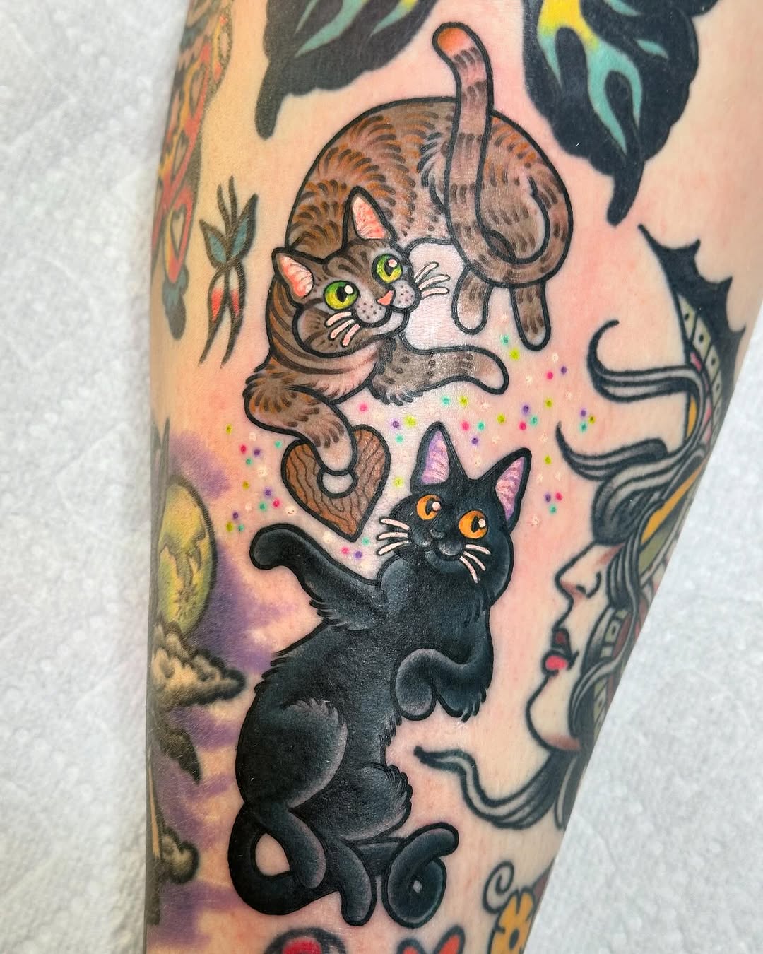 Tattoo by @ginnymarietattoos — american_traditional, neo_traditional