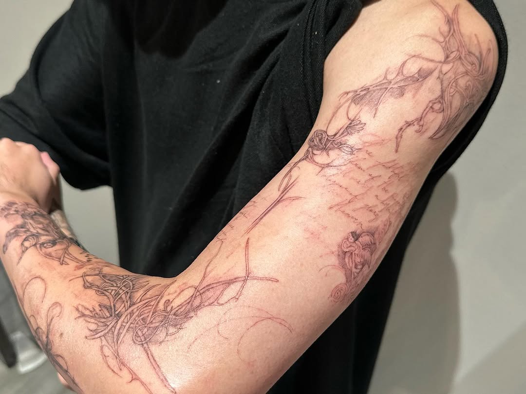 Tattoo by @taravychi — fine_line, lettering_script