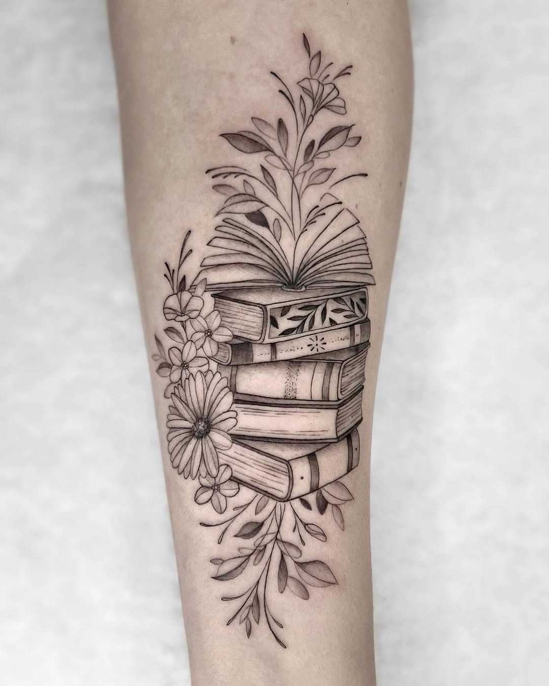 Tattoo by @jaxntheboxtattoos โ fine_line, black_and_grey