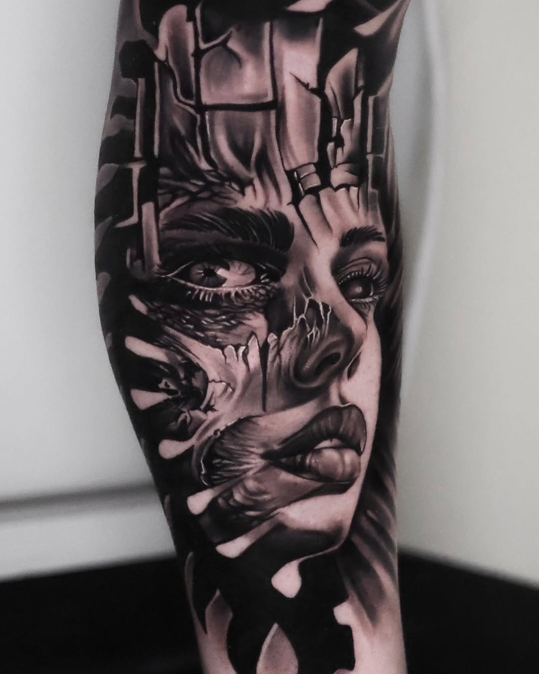 Tattoo by @anthonyclesceritattoo — realism, black_and_grey