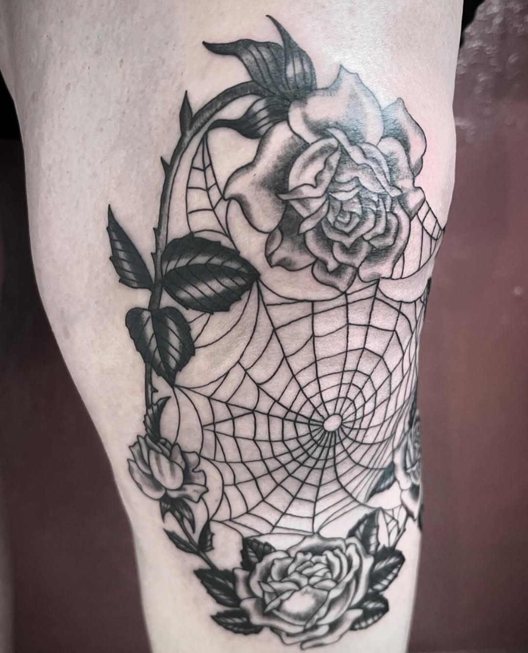 Tattoo by @the_slim_reaper_tattoo — black_and_grey