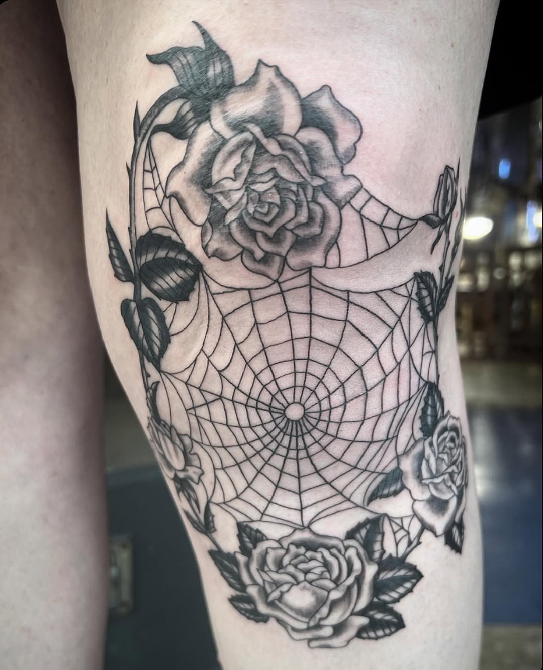 Tattoo by @the_slim_reaper_tattoo — black_and_grey