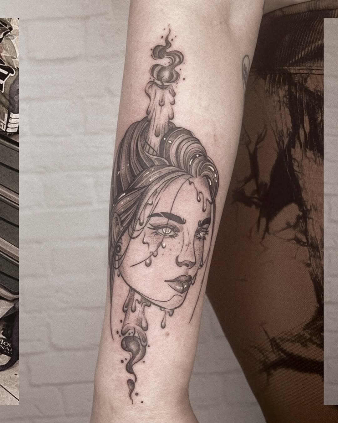 Tattoo by @genevieveink — dark_realism, black_and_grey