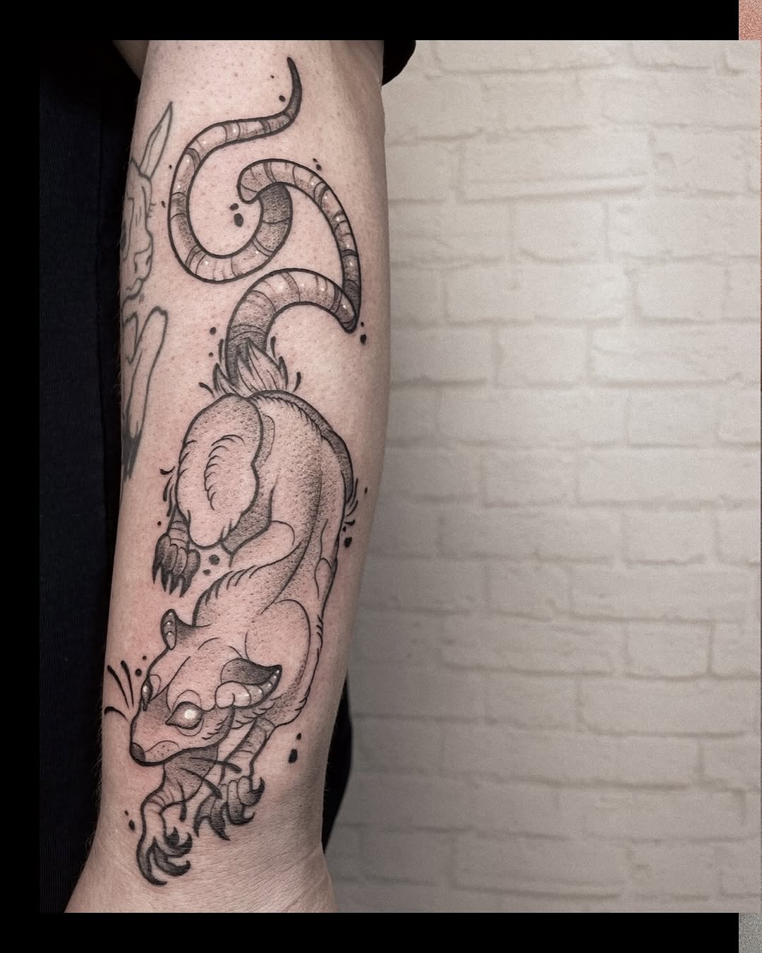 Tattoo by @genevieveink — black_and_grey, illustrative
