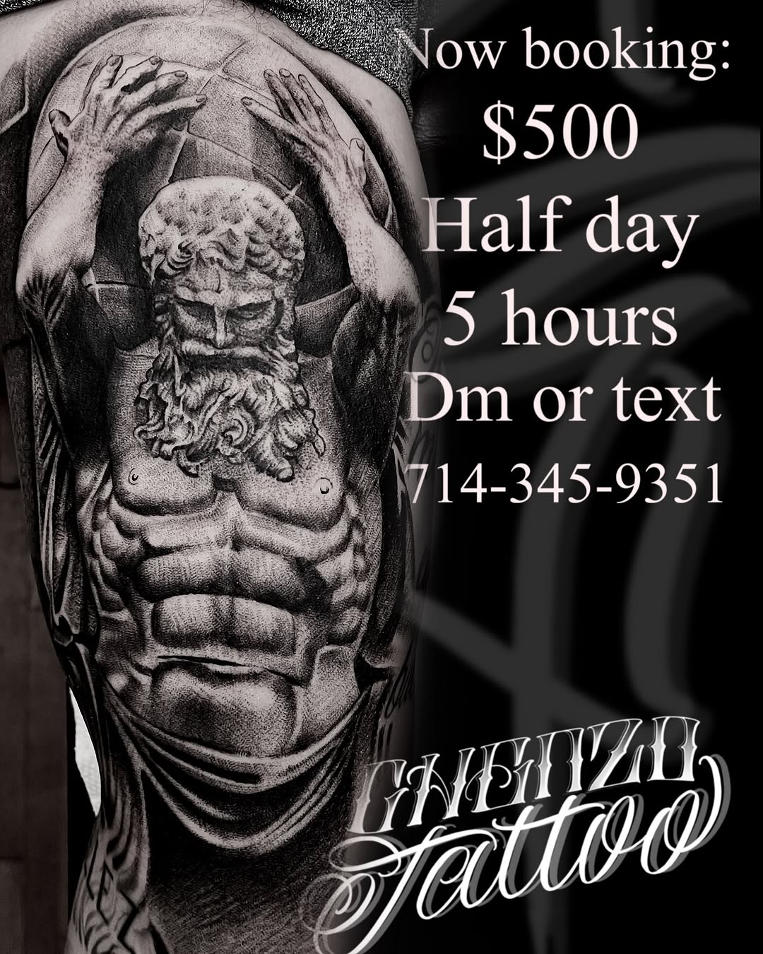 Tattoo by @chenzotattoos — realism, black_and_grey