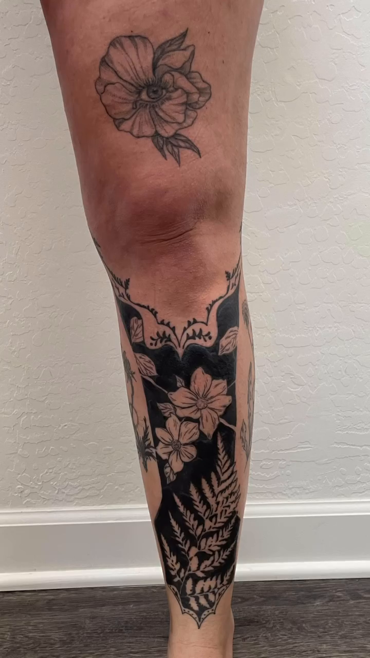 Tattoo by @thylacinetattoo — blackwork