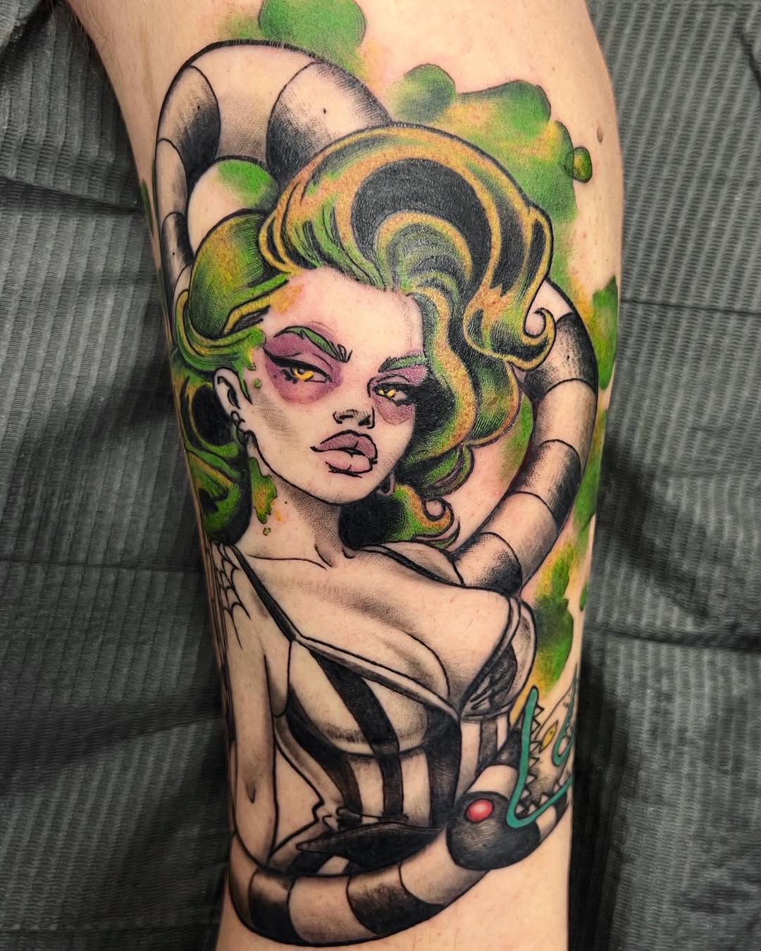 Tattoo by @stabbykitten — new_school, trash_polka