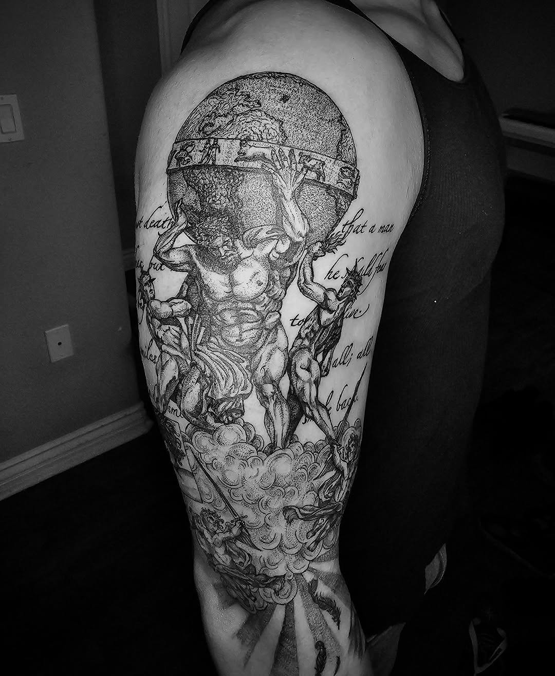 Tattoo by @quinstattoos — black_and_grey