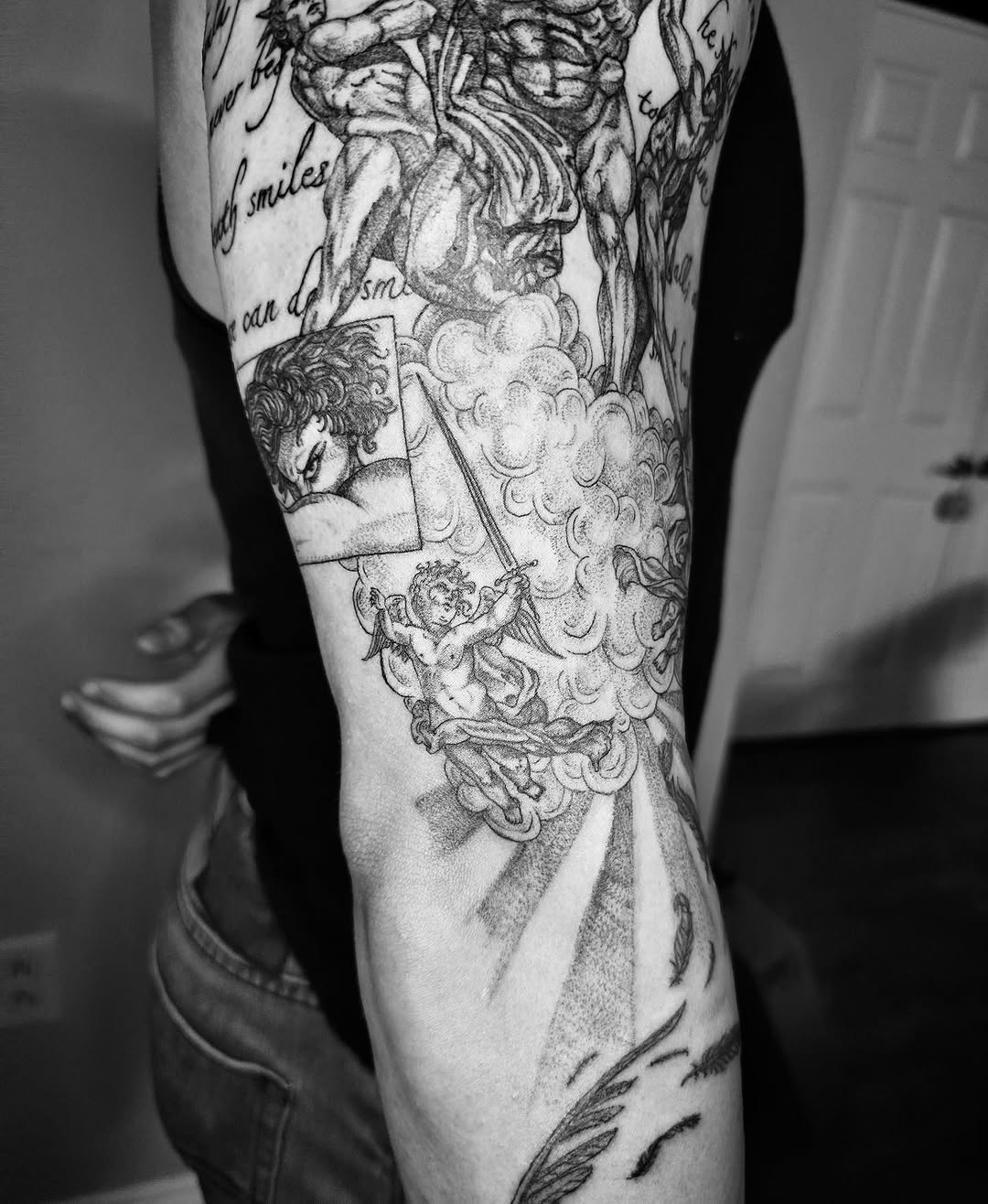 Tattoo by @quinstattoos — black_and_grey