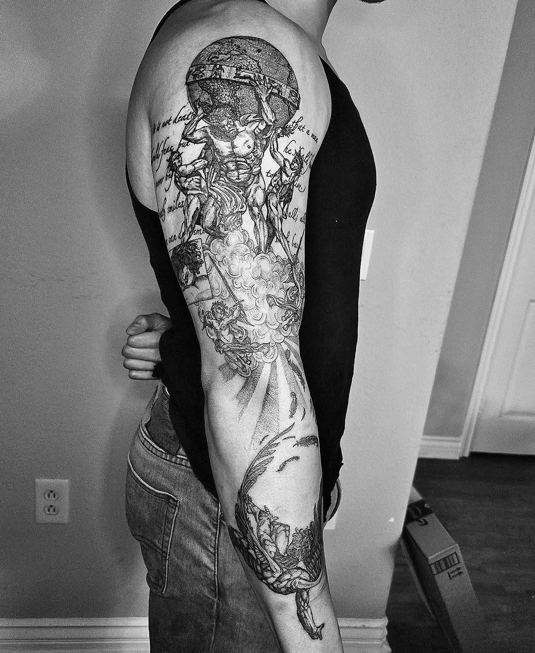 Tattoo by @quinstattoos — black_and_grey