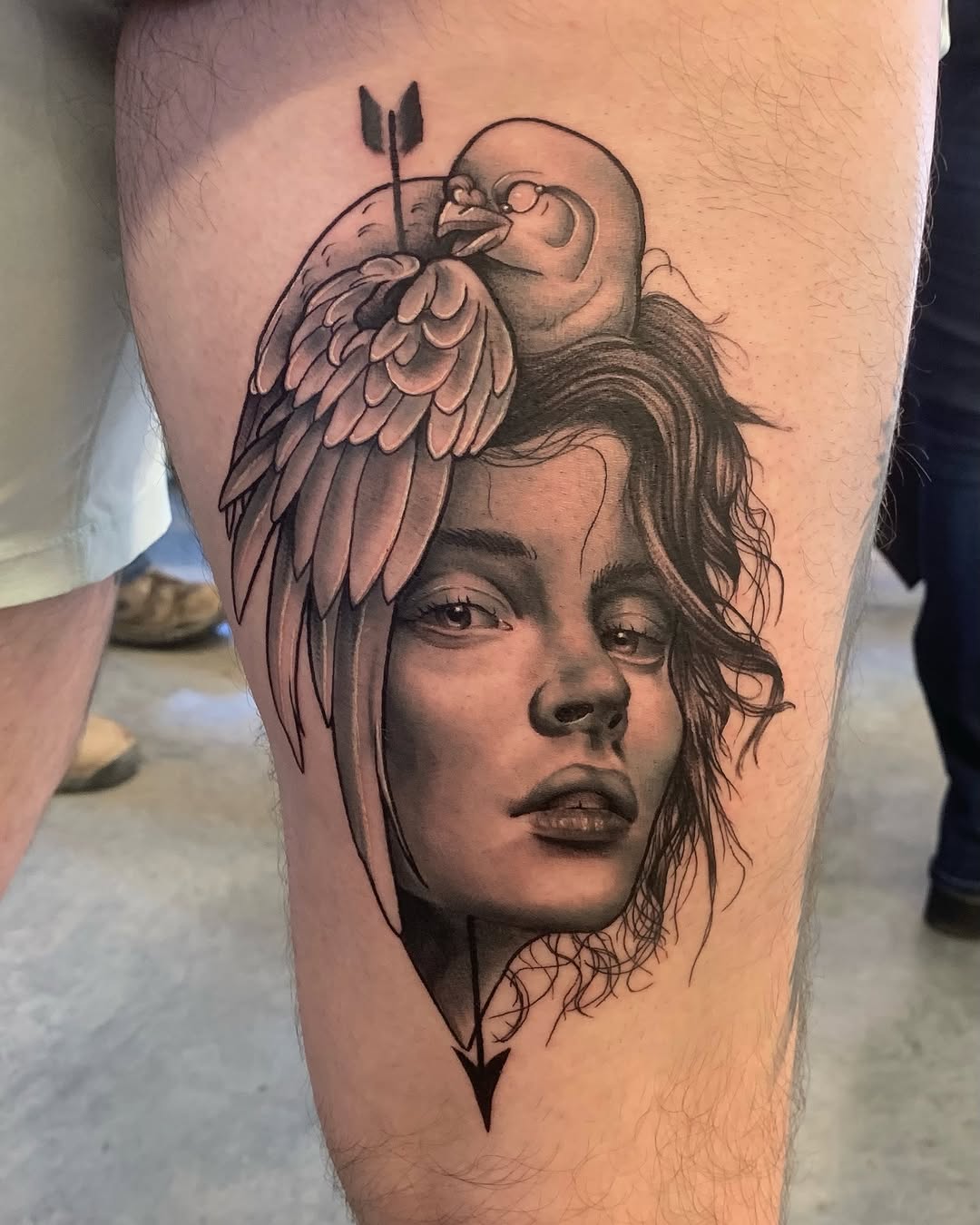 Tattoo by @lizpavtattoos — realism, black_and_grey