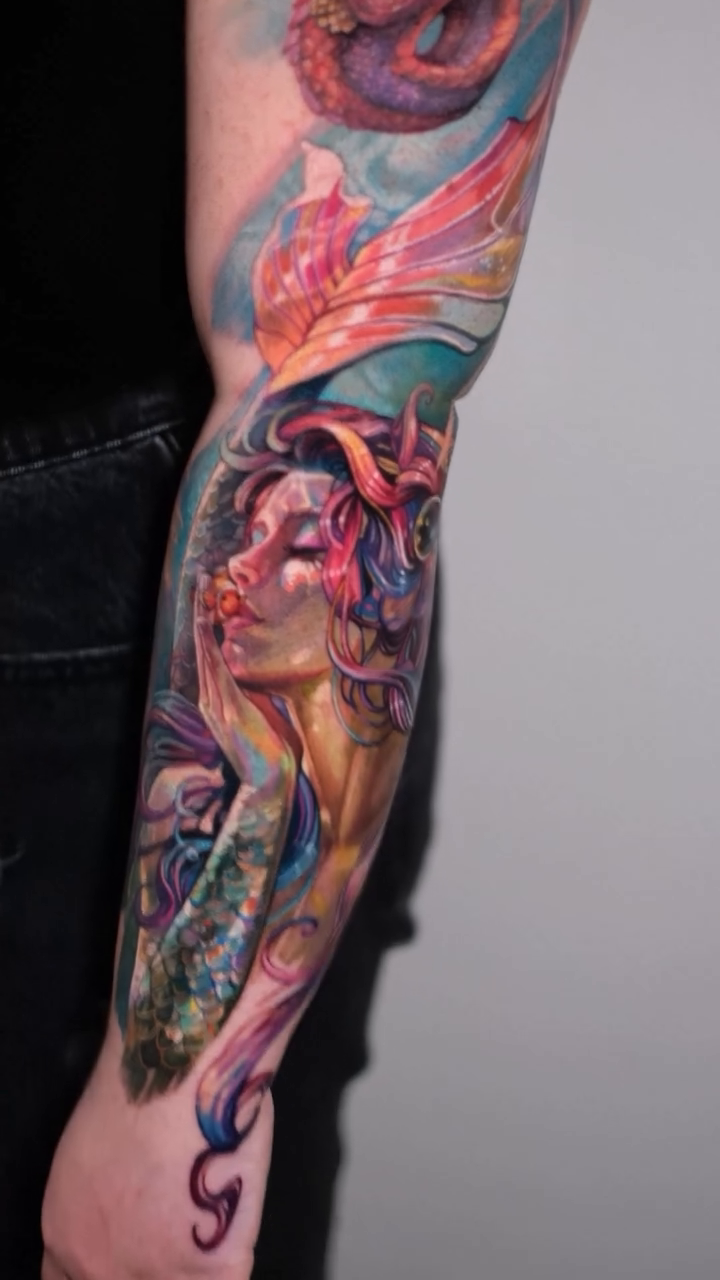 Tattoo by @smilintiger — realism, neo_traditional