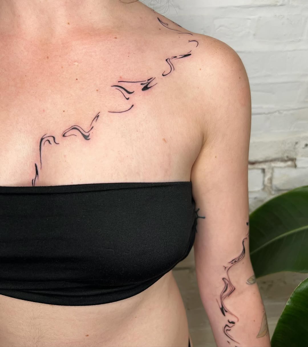 Tattoo by @robbwilsontattoos โ fine_line, blackwork