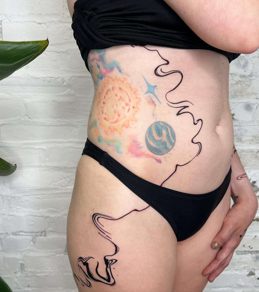 Tattoo by @robbwilsontattoos โ watercolor, blackwork