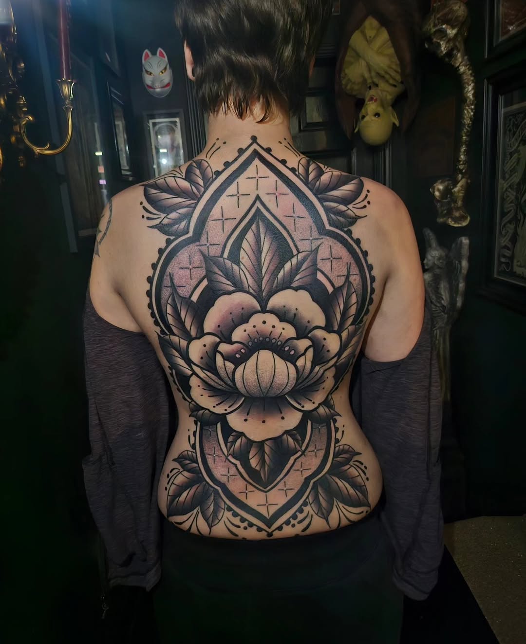 Tattoo by @victoriahtattoos — black_and_grey, ornamental