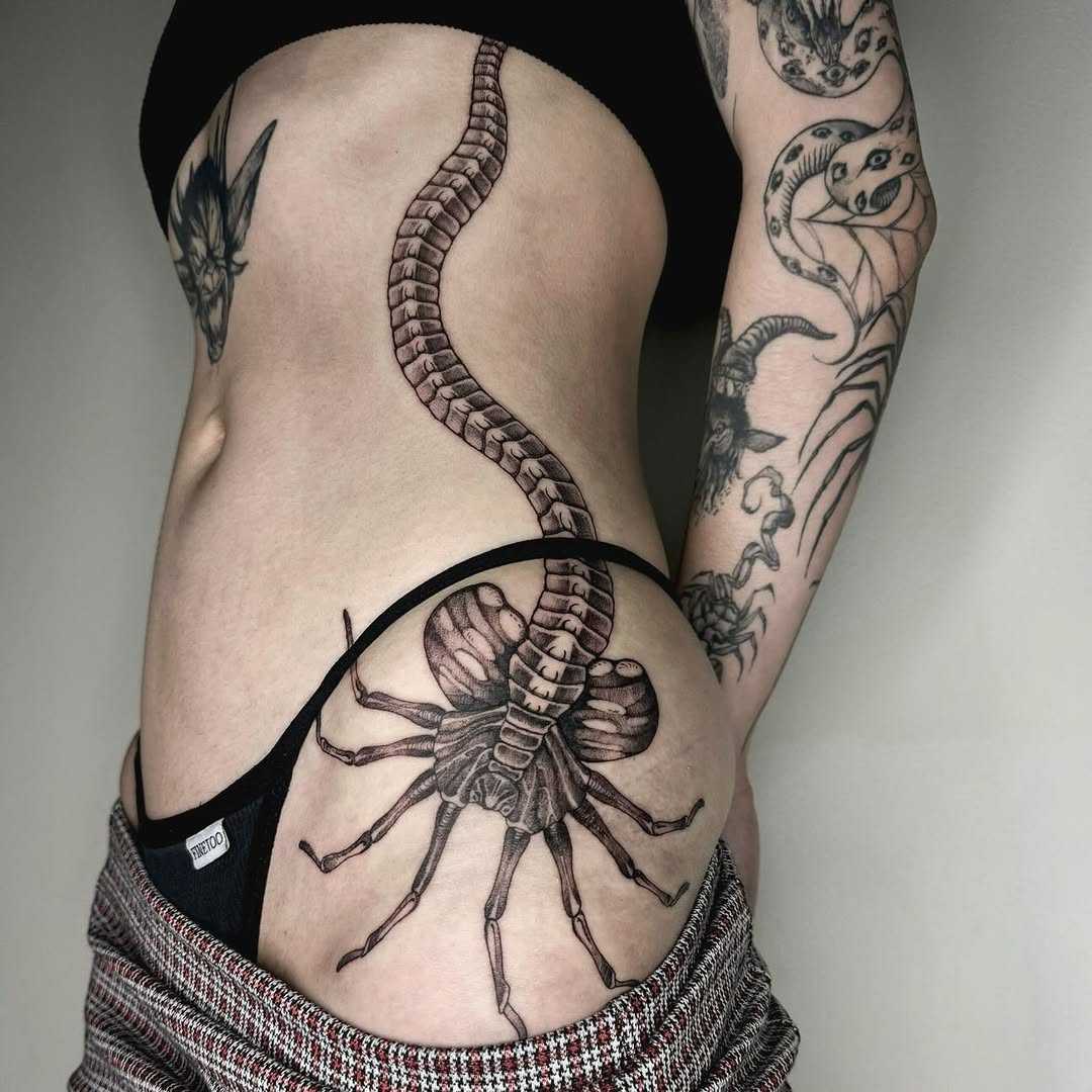 Tattoo by @deadgirlnextdoor — realism, black_and_grey