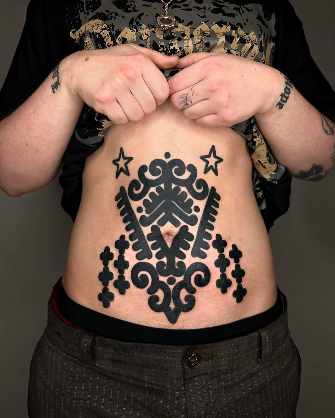 Tattoo by @krystaltattoo β blackwork, ornamental