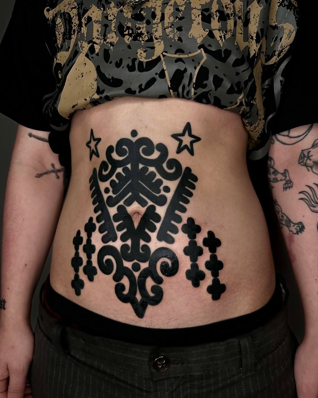 Tattoo by @krystaltattoo β blackwork, ornamental