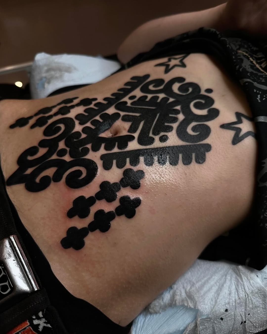 Tattoo by @krystaltattoo β blackwork