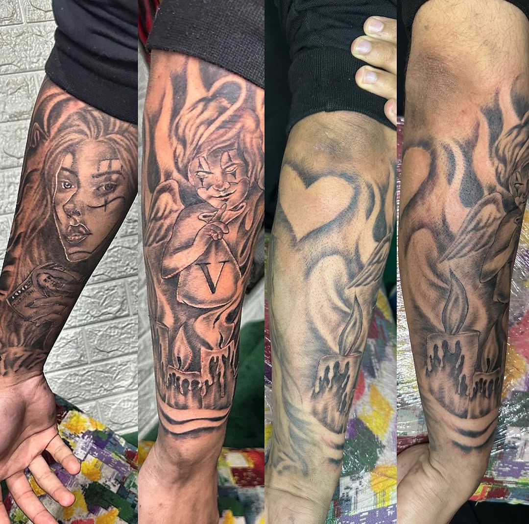 Tattoo by @merlin_inktattoo237 — black_and_grey, realism