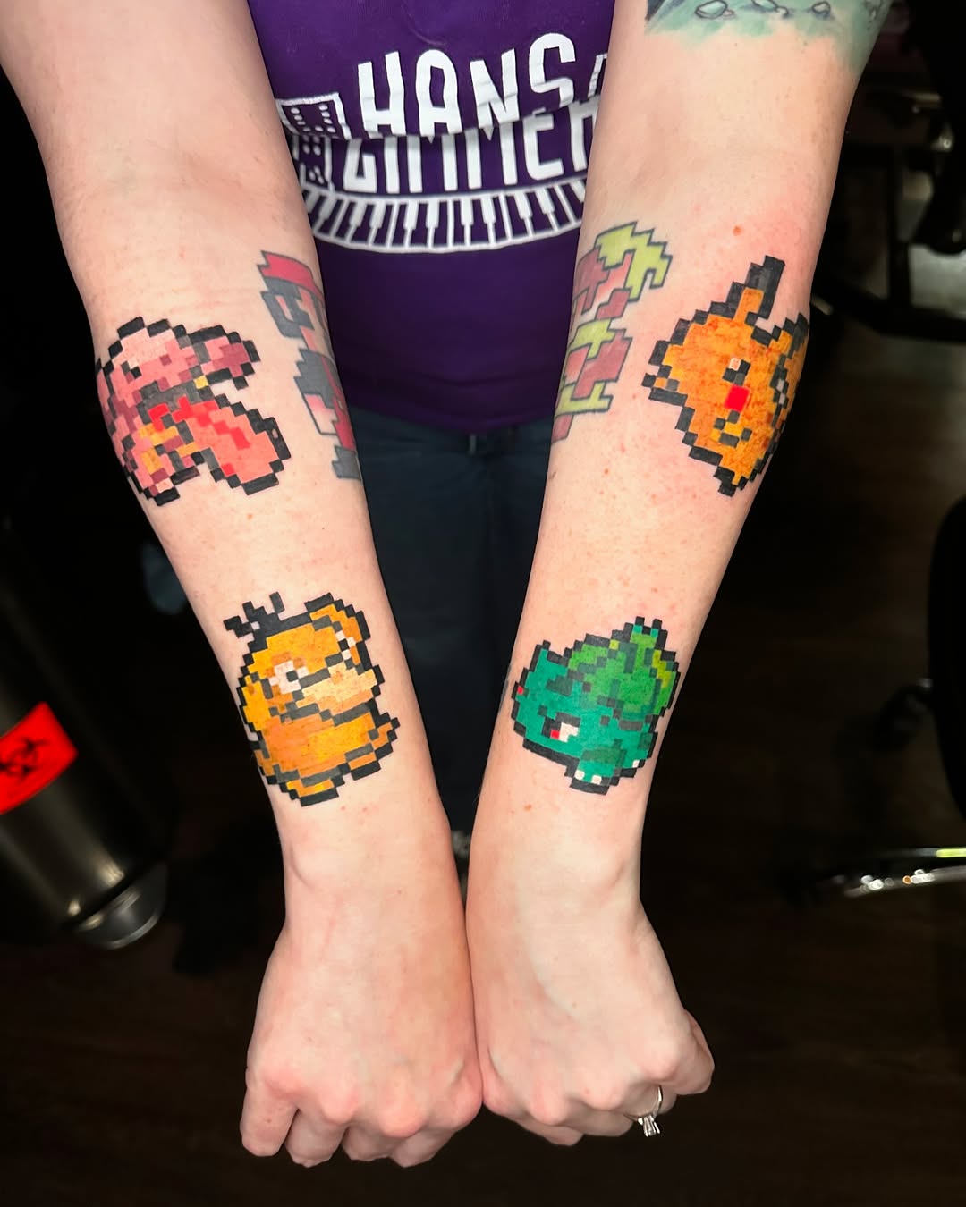 Tattoo by @raerae.tattoos โ anime, pixel_art